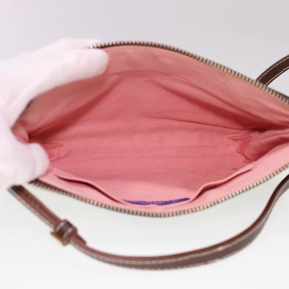 BURBERRY Nova Check Blue Label Shoulder Bag Canvas Brown Auth 40095 - Picture 10 of 16